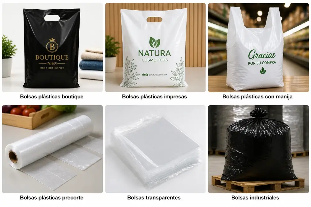 bolsas plásticas utilizadas en comercio empaque y distribución